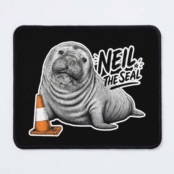 Item preview, Neil the Seal – Cute Australian Wildlife Meme Art designed and sold by Designs By Ms Mal_Tas.
