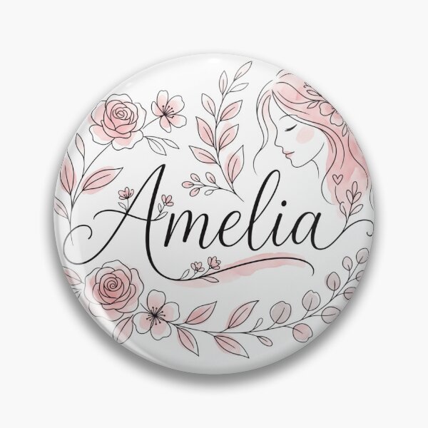 Item preview, Amelia Personalized Name Floral Wreath Woman Art designed and sold by rich-moda.