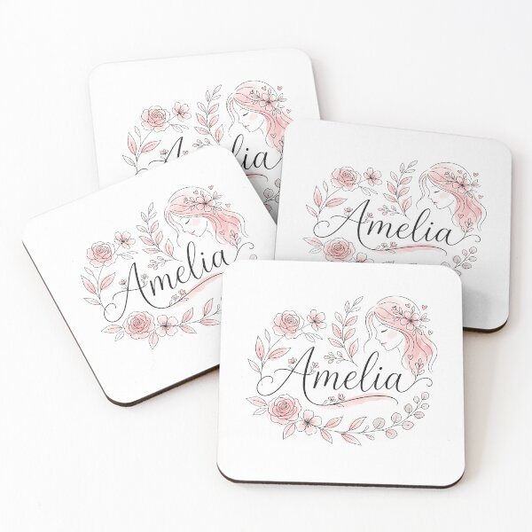Item preview, Amelia Personalized Name Floral Wreath Woman Art designed and sold by rich-moda.