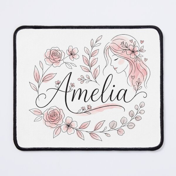 Item preview, Amelia Personalized Name Floral Wreath Woman Art designed and sold by rich-moda.
