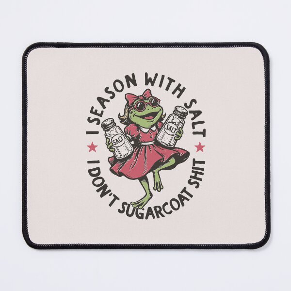 Item preview, I Season With Salt I Dont Sugarcoat Funny Sarcastic Frog designed and sold by mari-kayden.