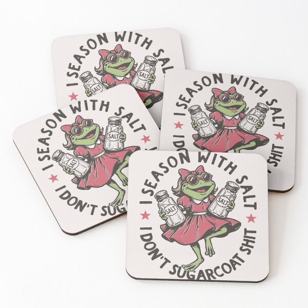Item preview, I Season With Salt I Dont Sugarcoat Funny Sarcastic Frog designed and sold by mari-kayden.