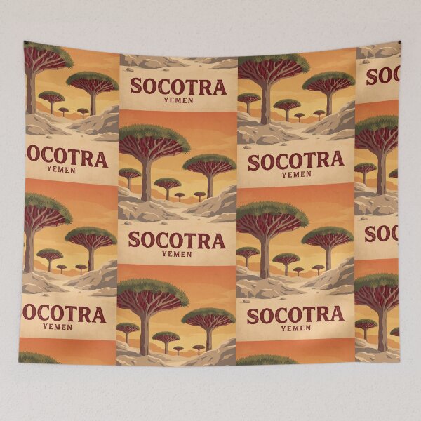 Item preview, Socotra Yemen Vintage Travel Illustration Art designed and sold by Atlas Poster Co..