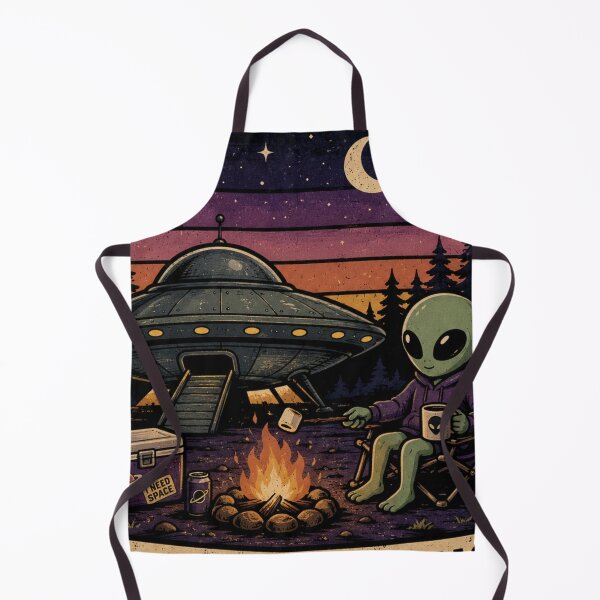 Item preview, Gone Camping Retro Alien Badge designed and sold by Nol1ytv.