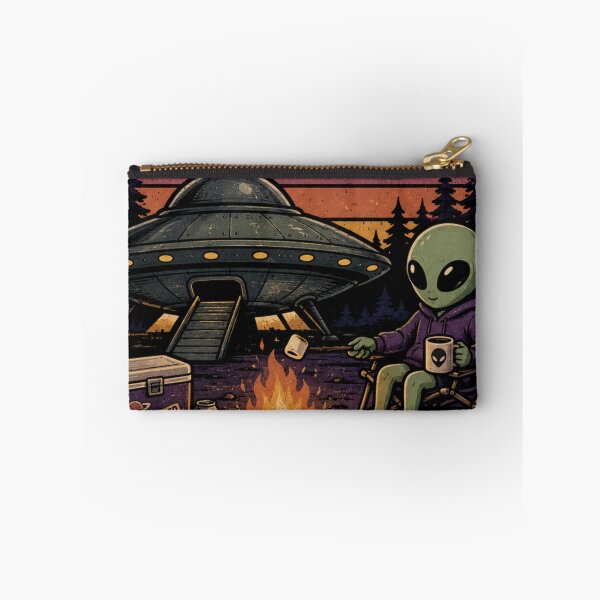 Item preview, Gone Camping Retro Alien Badge designed and sold by Nol1ytv.