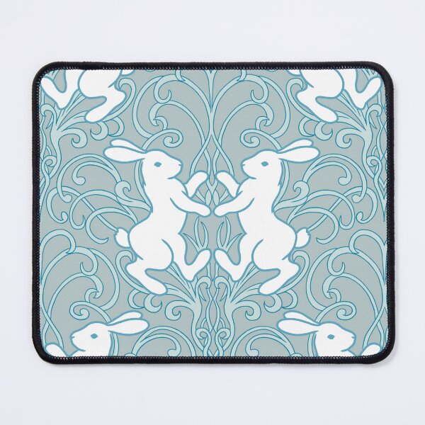Item preview, Medieval Rabbit Art Nouveau Seamless Botanical Pattern designed and sold by tayaan.