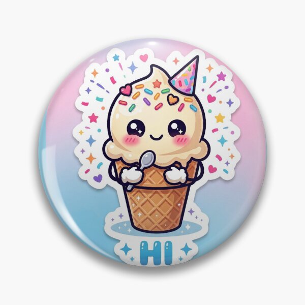 Item preview, Happy Little Ice Cream Cone Cartoon designed and sold by FatiDesigns.