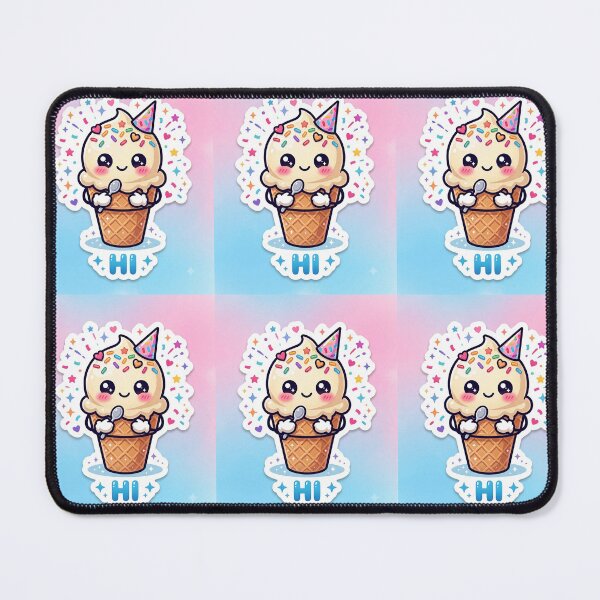 Item preview, Happy Little Ice Cream Cone Cartoon designed and sold by FatiDesigns.