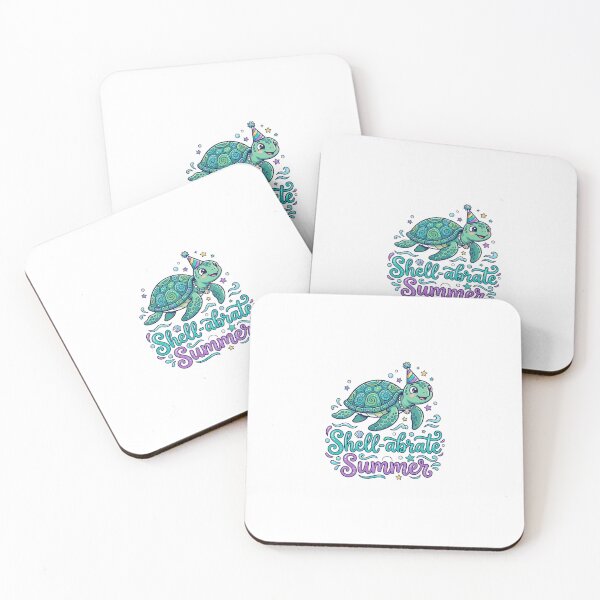 Item preview, Shellabrate Summer Funny Summer Sea Turtle Tee designed and sold by 7Four1 Designs.