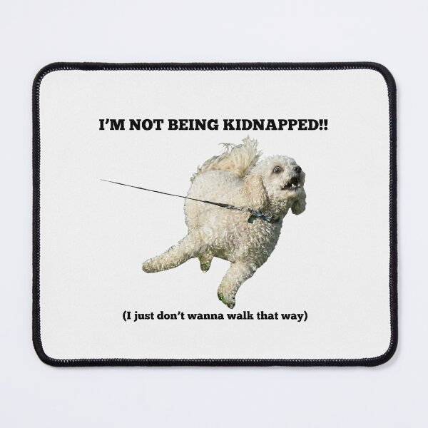 Item preview, Funny Dog Not Being Kidnapped Poodle Walk Print designed and sold by chaos-and-curls.