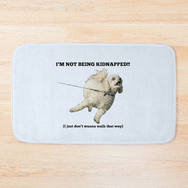 Item preview, Funny Dog Not Being Kidnapped Poodle Walk Print designed and sold by chaos-and-curls.