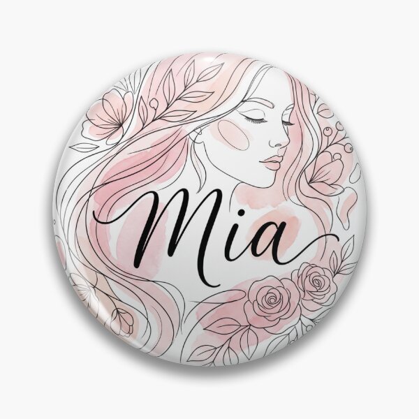Item preview, Mia Personalized Name Floral Boho Woman Art designed and sold by rich-moda.