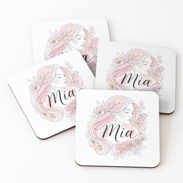 Item preview, Mia Personalized Name Floral Boho Woman Art designed and sold by rich-moda.