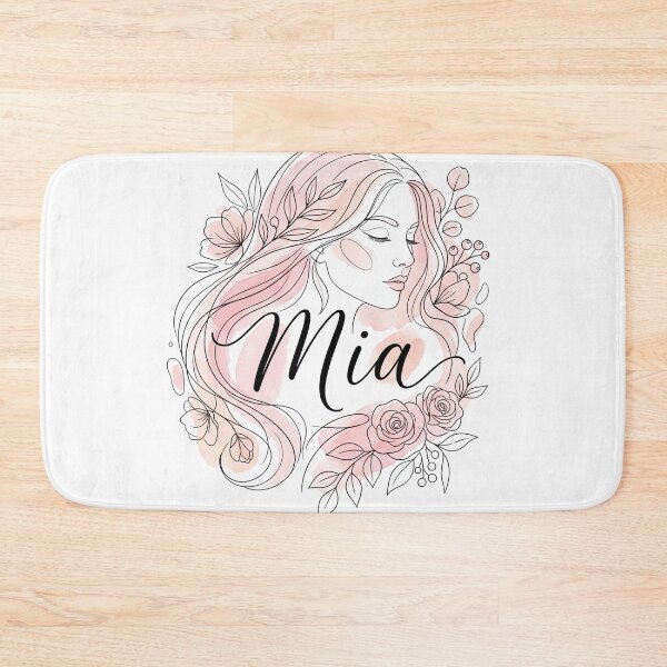 Item preview, Mia Personalized Name Floral Boho Woman Art designed and sold by rich-moda.
