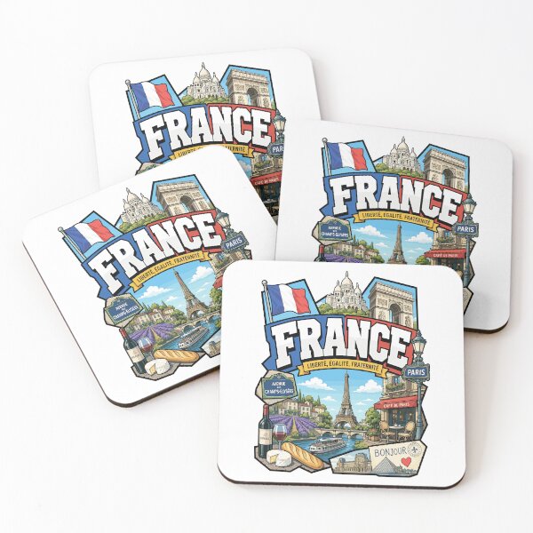Item preview, France Adventure Landmarks Graphic Tee designed and sold by AtuqStudio.