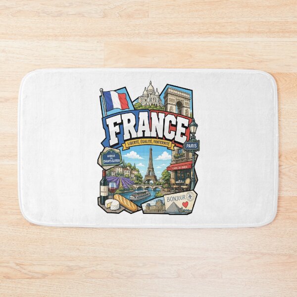 Item preview, France Adventure Landmarks Graphic Tee designed and sold by AtuqStudio.