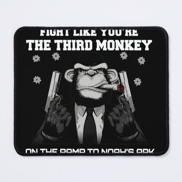 Item preview, Third Monkey Rain Quote Fierce Animal Design designed and sold by fiyuuart.