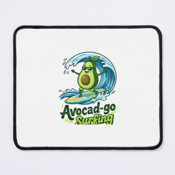 Item preview, Avocad go Surfing Funny Summer Avocado Tee designed and sold by 7Four1 Designs.