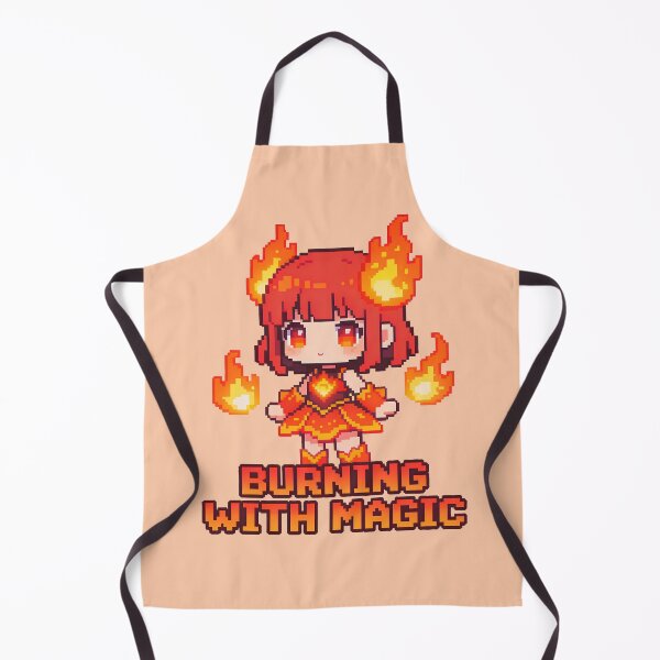 Item preview, Burning With Magic - Kawaii Fire Mage Pixel Art designed and sold by PotionPixelArt.