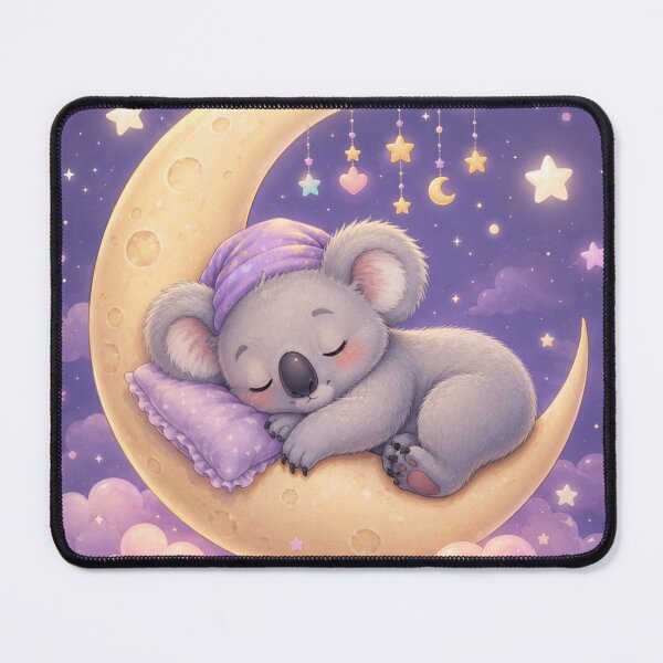 Item preview, Cute Sleeping Koala on Crescent Moon Sticker | Kawaii Pastel Moon Animal Art designed and sold by Moonlight Studio.