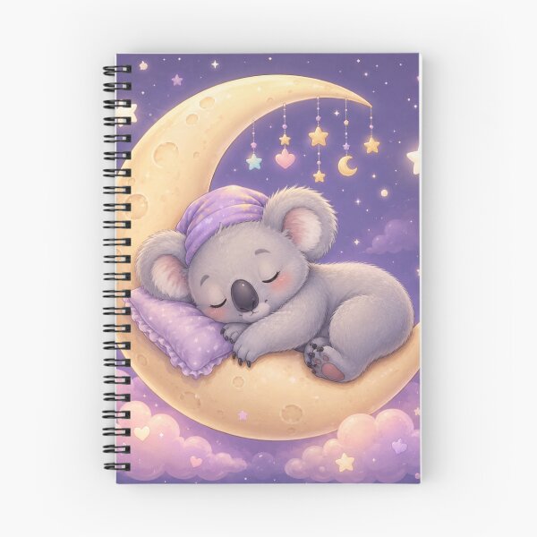 Item preview, Cute Sleeping Koala on Crescent Moon Sticker | Kawaii Pastel Moon Animal Art designed and sold by Moonlight Studio.
