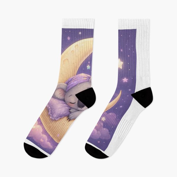 Item preview, Cute Sleeping Koala on Crescent Moon Sticker | Kawaii Pastel Moon Animal Art designed and sold by Moonlight Studio.