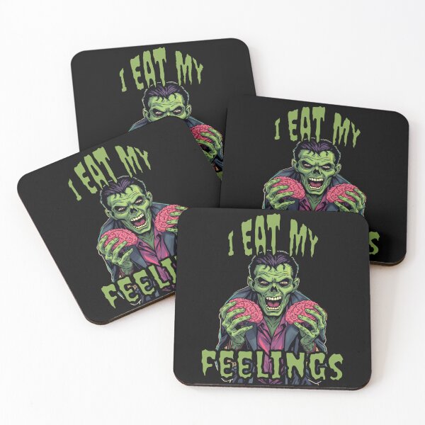 Item preview, I EAT MY FEELINGS - Zombie Brains designed and sold by HumorMeMaybe.