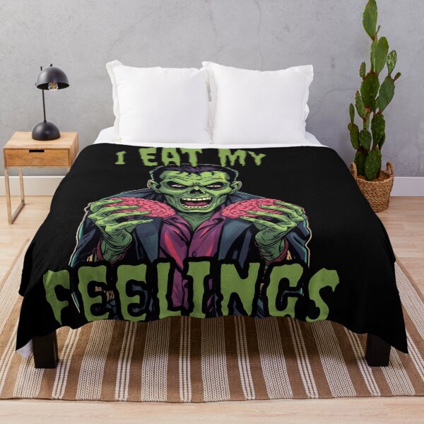 Item preview, I EAT MY FEELINGS - Zombie Brains designed and sold by HumorMeMaybe.