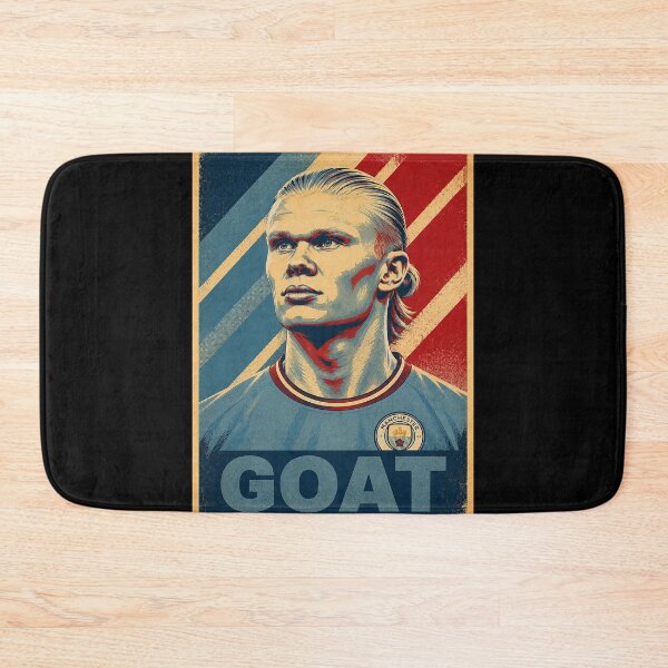 Item preview, Erling Haaland - G.O.A.T Typography Manchester City designed and sold by DonetTrent.