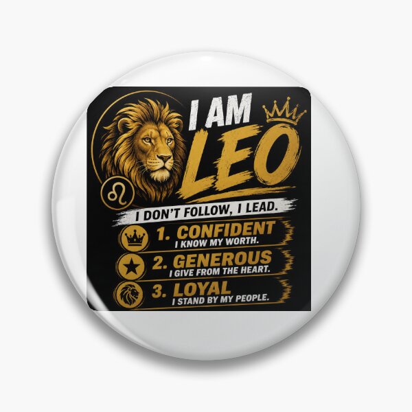 Item preview, I Am Leo | Confident Generous Loyal Lion Zodiac T-Shirt Design | Bold Horoscope Gift | Leo Birthday Artwork designed and sold by PrintableArt123.