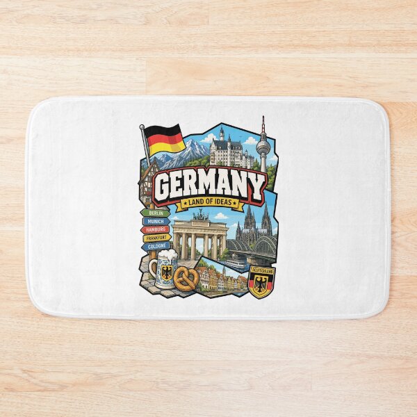 Item preview, Germany Adventure Landmarks Graphic Tee designed and sold by AtuqStudio.