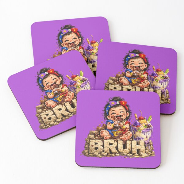 Aperçu de l'œuvre "Bruh" Bébé philippin mangeant du chocolat ! - Humour pour les enfants Pinay ! créée et vendue par FlipFlopTeesCo.