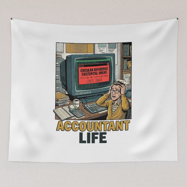 Item preview, Funny Accountant Spreadsheet Circular Reference Error gift designed and sold by Osmose-Studio ⭐⭐⭐⭐⭐.
