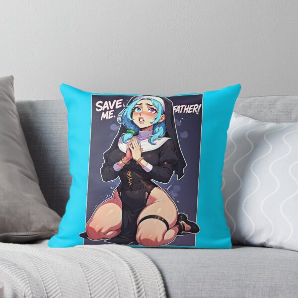 Item preview, Save Me Father – Blue-Haired Anime Nun Pleading designed and sold by Neer arts.
