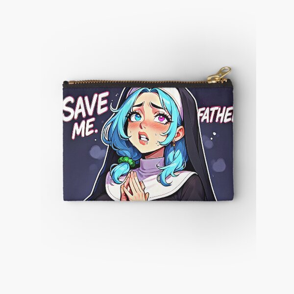 Item preview, Save Me Father – Blue-Haired Anime Nun Pleading designed and sold by Neer arts.