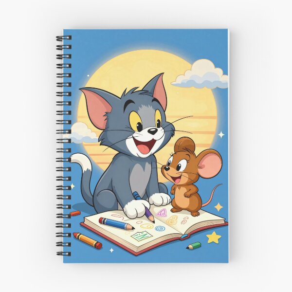 Item preview, Cute Cartoon Cat & Mouse Drawing Together | Kawaii Animal Friends Sticker | Retro Cartoon Art Gift designed and sold by Flownow.