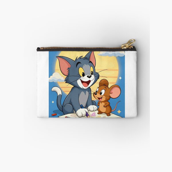 Item preview, Cute Cartoon Cat & Mouse Drawing Together | Kawaii Animal Friends Sticker | Retro Cartoon Art Gift designed and sold by Flownow.