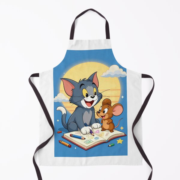 Item preview, Cute Cartoon Cat & Mouse Drawing Together | Kawaii Animal Friends Sticker | Retro Cartoon Art Gift designed and sold by Flownow.