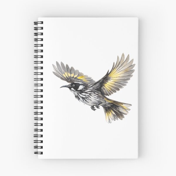 Item preview, New Holland Honeyeater in Flight Watercolour designed and sold by Jaruart.