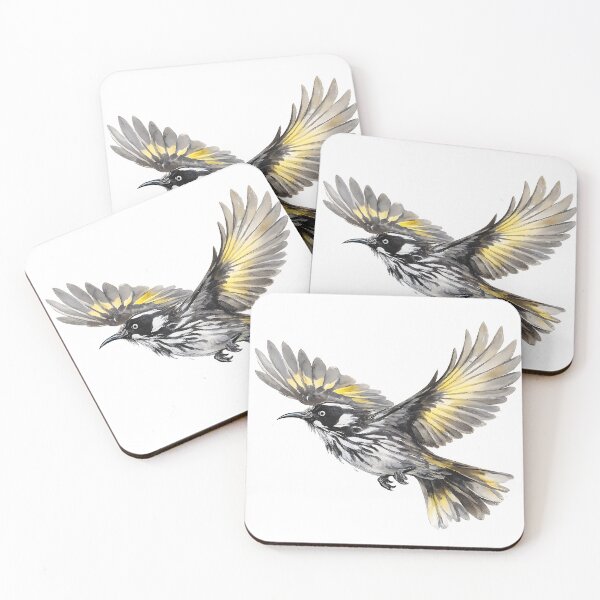 Item preview, New Holland Honeyeater in Flight Watercolour designed and sold by Jaruart.