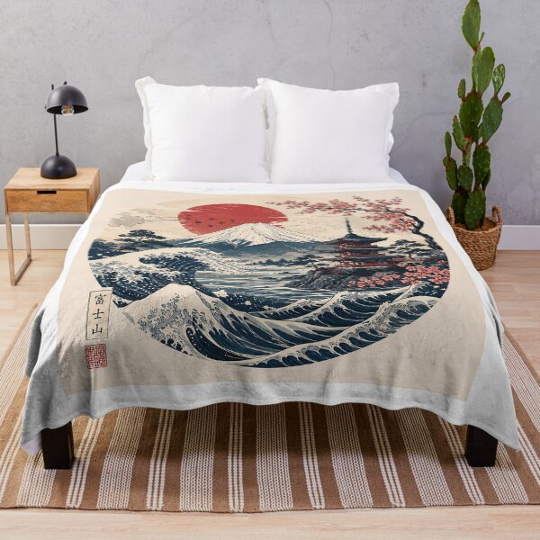 Item preview, Crimson Sunrise Over Fuji | Japanese Nature Landscape designed and sold by LumoviaStudios.