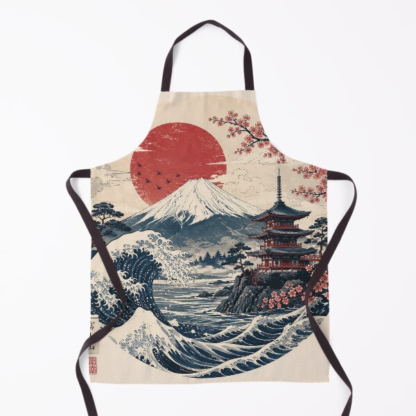 Item preview, Crimson Sunrise Over Fuji | Japanese Nature Landscape designed and sold by LumoviaStudios.