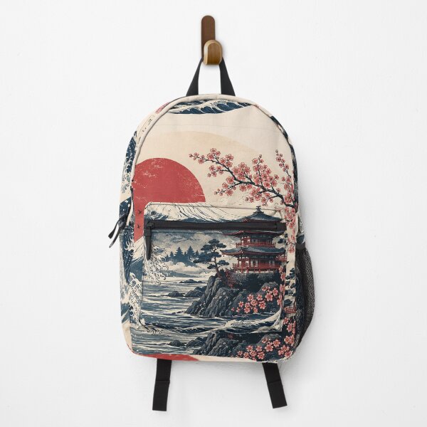 Item preview, Crimson Sunrise Over Fuji | Japanese Nature Landscape designed and sold by LumoviaStudios.