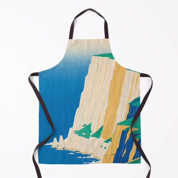 Item preview, Minimalist Ocean Cliff Illustration designed and sold by ondante.