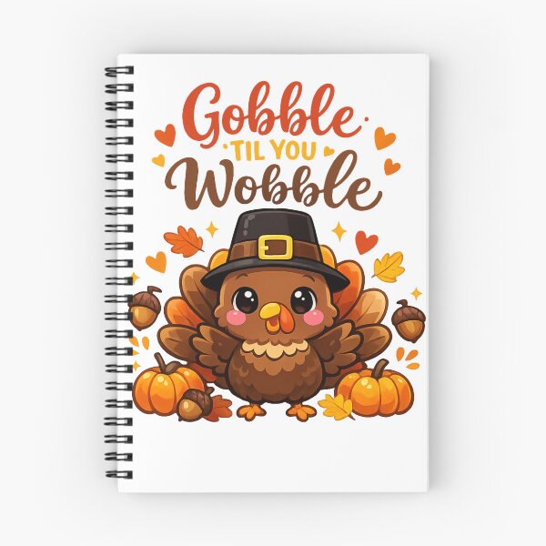 Item preview, Gobble ’Til You Wobble Cute Turkey Thanksgiving Autumn Design designed and sold by Moonlight Studio.
