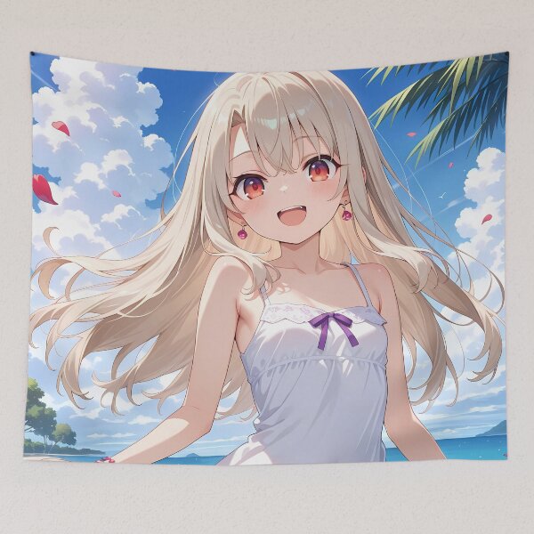 Item preview, Illyasviel von Einzbern Fate Stay Night Beach Sky Joy designed and sold by bystudiolereve.