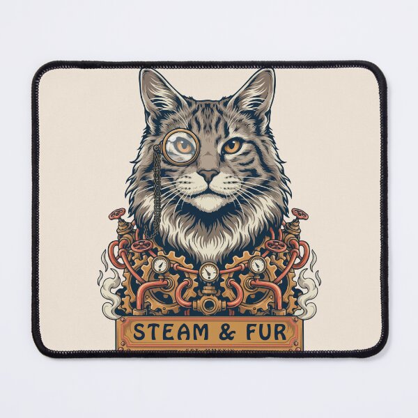 Item preview, Majestic Maine Coon Steampunk Industrial Cat Art Gift designed and sold by Paw-Soul.