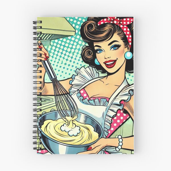 Aperçu de l'œuvre Retro Glam Pop Art Pin Up in Apron créée et vendue par GildedStraw.