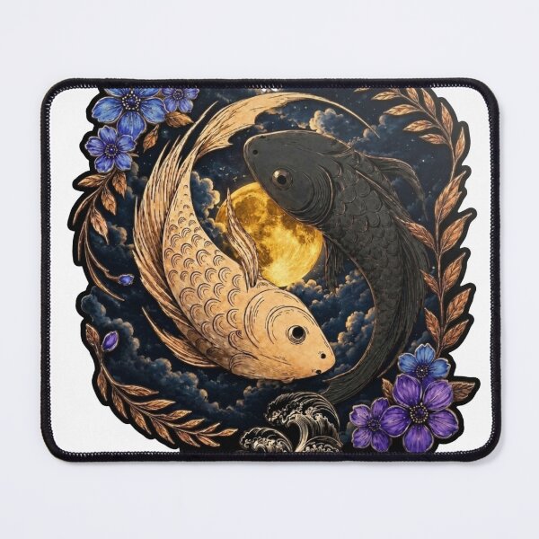 Item preview, Mystic Koi Yin Yang – Next Wave Starts designed and sold by Grandtshirt | Creative Print Designs.