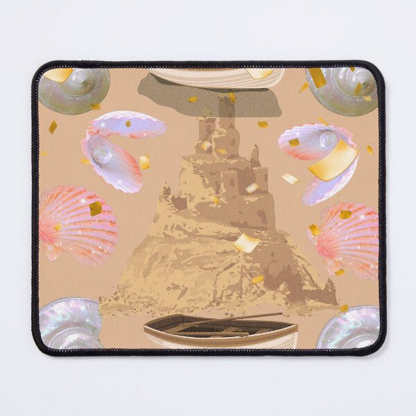 Item preview, Sandcastle Summer Beach Boats and Shells Pattern designed and sold by Extremeallie.